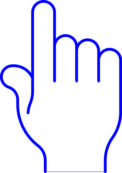 Blue Pointer Finger Clip Art At Clker Com   Vector Clip Art Online
