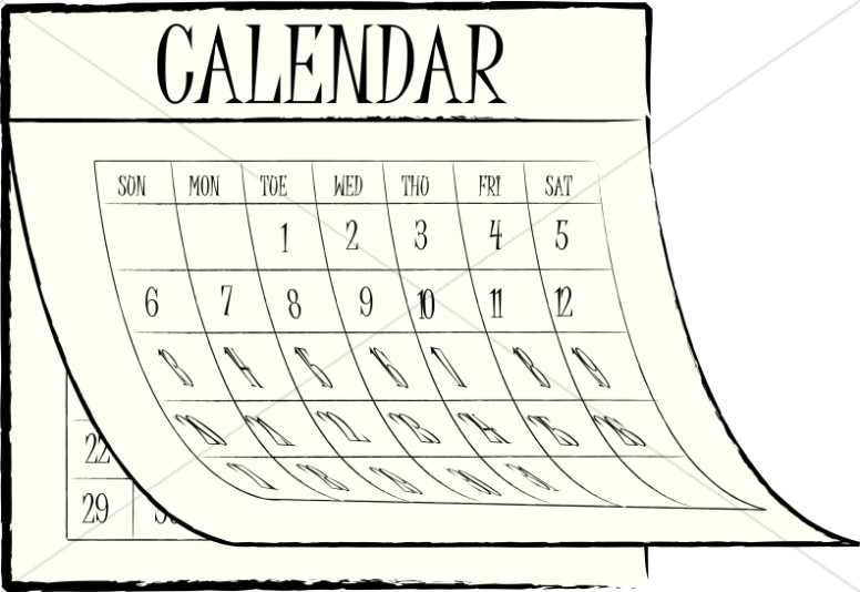 Christian Calendar Clipart