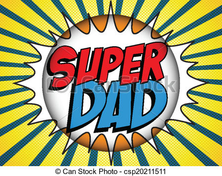 Clip Art Of Happy Father Day Super Hero Dad   Vector   Happy Father