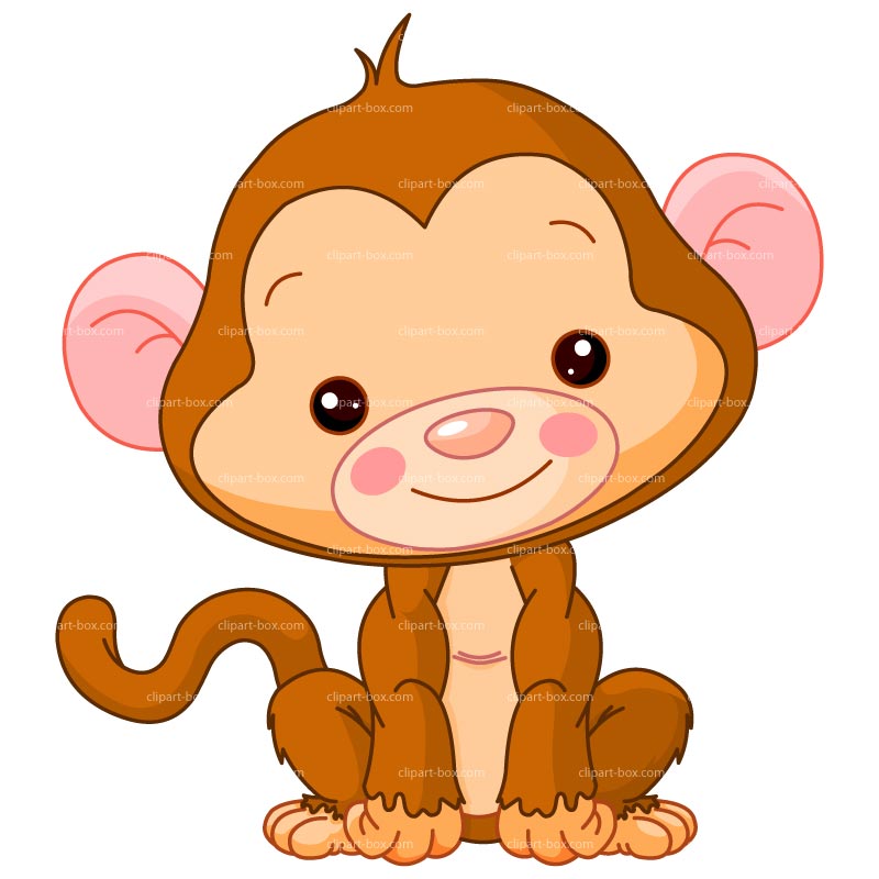 Clipart Baby Monkey   Royalty Free Vector Design