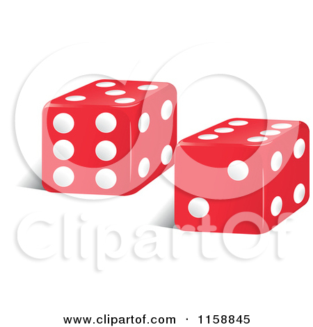Clipart Of Red Dice   Royalty Free Vector Illustration By Colematt