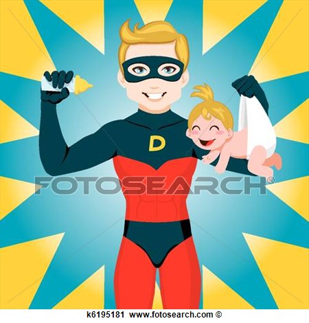 Clipart   Super Hero Dad  Fotosearch   Search Clip Art Illustration