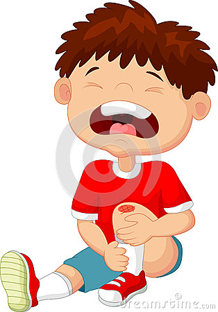 Crying With A Scratch On His Knee Stock Illustration   Image  51244194