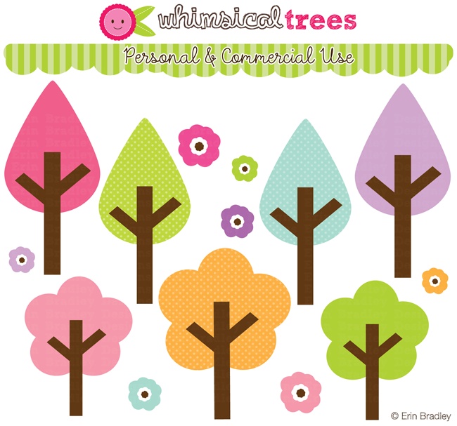 Graphics   Whimsical Trees Clipart