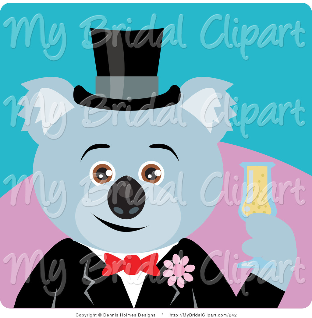 Gray Koala Bear Groom Character Gray Koala Bear Bride Character Eight    