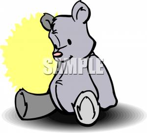 Gray Teddy Bear   Royalty Free Clipart Picture