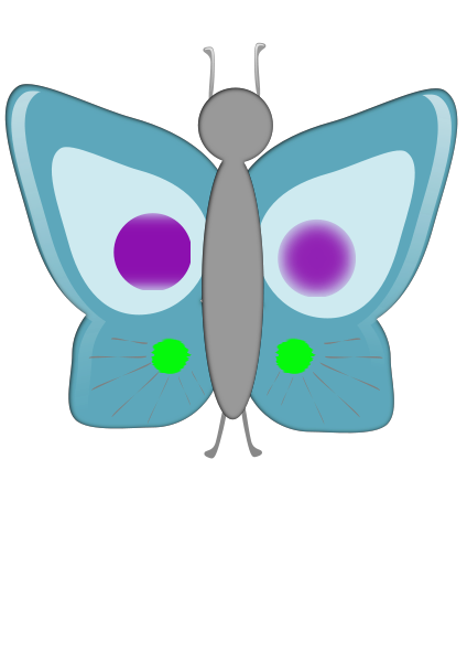 Mariposa Clipart Medium Size