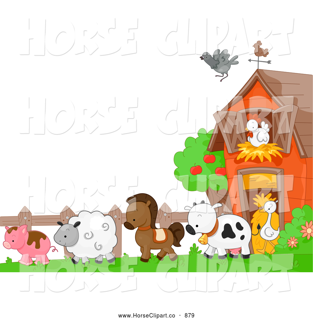 Of Ahorse And Farm Animals In A Barnyard By Bnp Design Studio    879