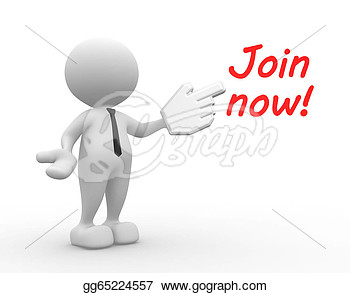 People   Man Person With Hand Cursor  Join Now  Clip Art Gg65224557