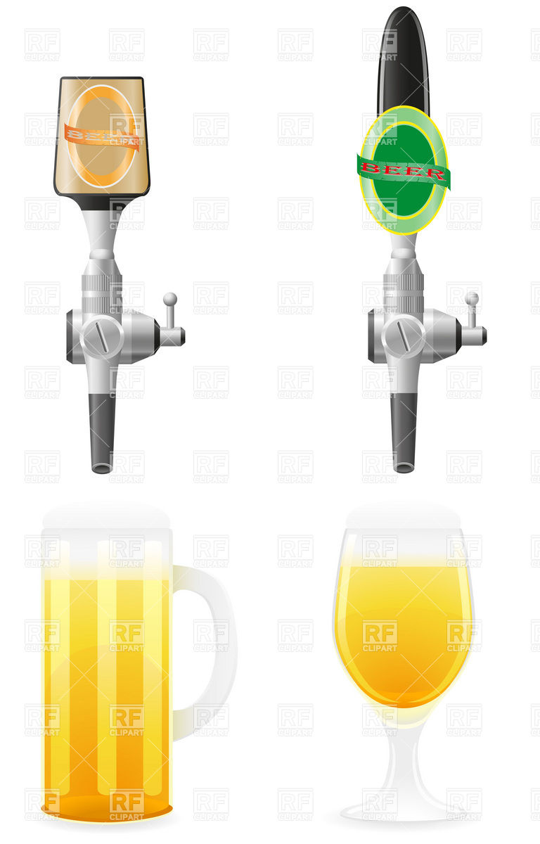 Pub Equipment   Beer Faucet And Glass With Handle Download Royalty