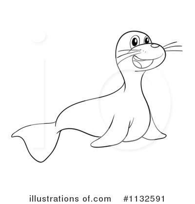 Royalty Free  Rf  Sea Lion Clipart Illustration By Colematt   Stock