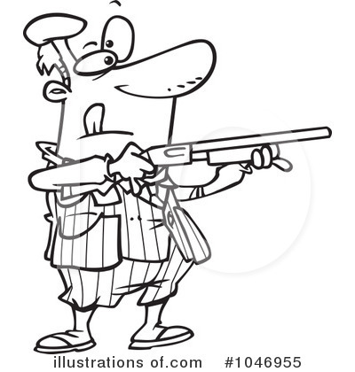 Royalty Free  Rf  Shooting Clipart Illustration By Ron Leishman