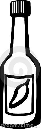 Soy Sauce Clipart Hot Sauce Bottle Vector Illustration Stock Image