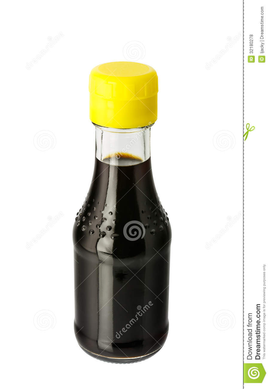Soy Sauce In Glass Bottle Royalty Free Stock Photos   Image  32180278