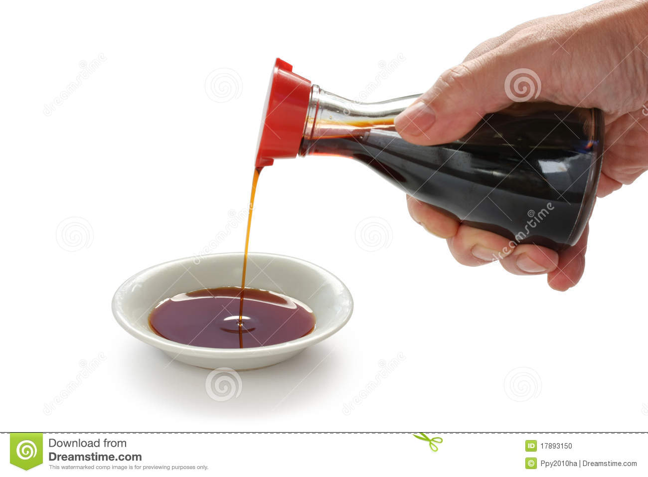 Soy Sauce  Japanese Condiment On White Background