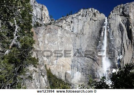 Stock Photo   Yosemite Upper Falls Yosemite National Park California