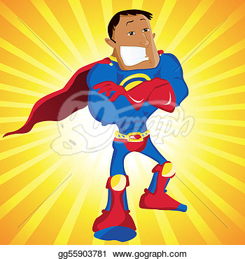 Super Man Hero Dad  Editable Vector Illustration  Clip Art Gg55903781