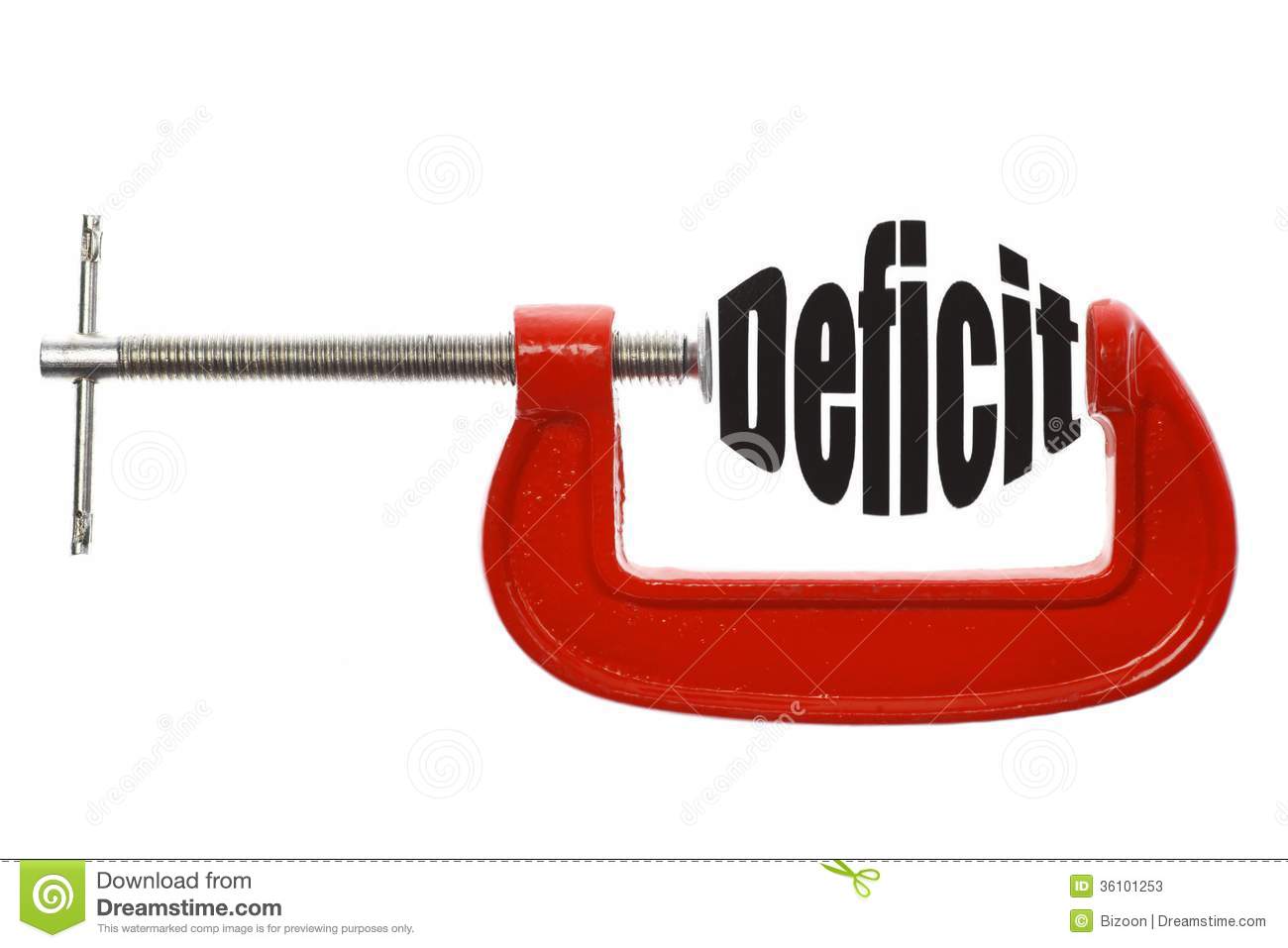 The Word Deficit Is Compressed With A Vice  Business Metaphor 