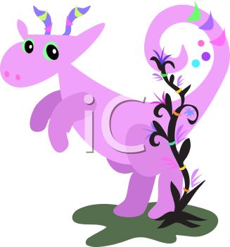 Whimsical Baby Dragon   Royalty Free Clip Art Picture