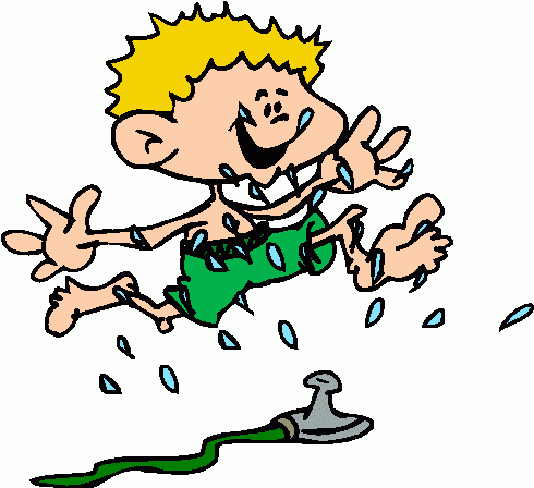 Boy In Sprinkler 1 Clipart   Boy In Sprinkler 1 Clip Art