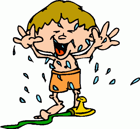 Boy In Sprinkler 2 Clipart   Boy In Sprinkler 2 Clip Art