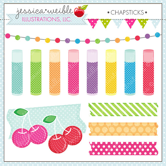 Chapsticks Cute Digital Clipart For Commercial By Jwillustrations