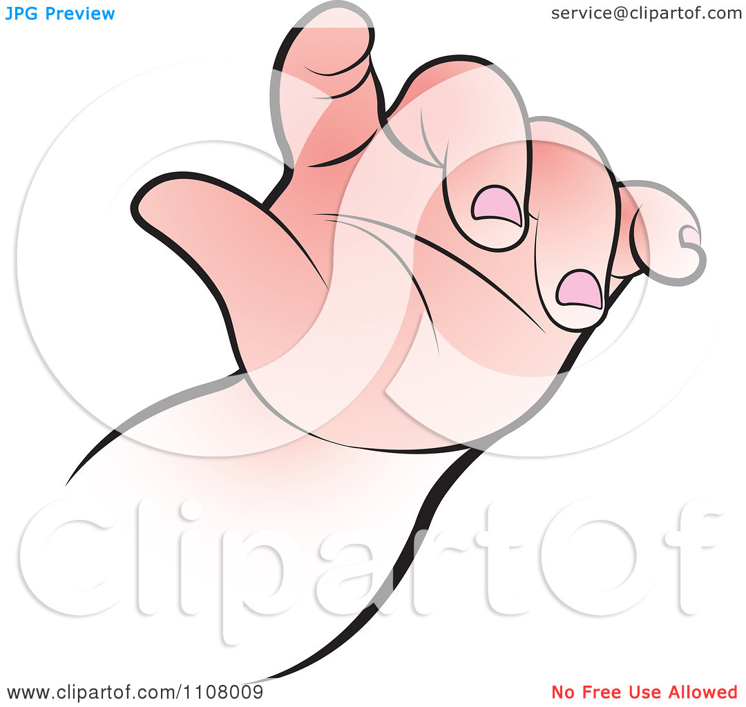 Clipart Caucasian Baby Hand   Royalty Free Vector Illustration By Lal
