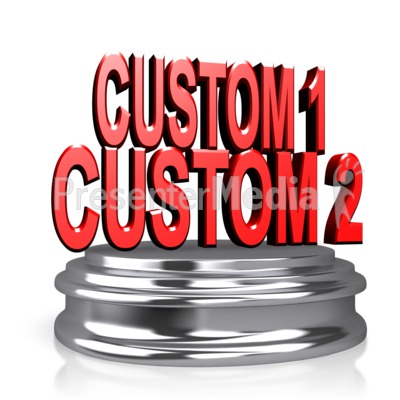 Custom Text On A Pedestal Presentation Clipart