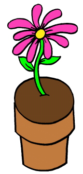 Flower Pot  In Color    Clip Art Gallery