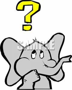Forgetful Elephant Clipart Picture