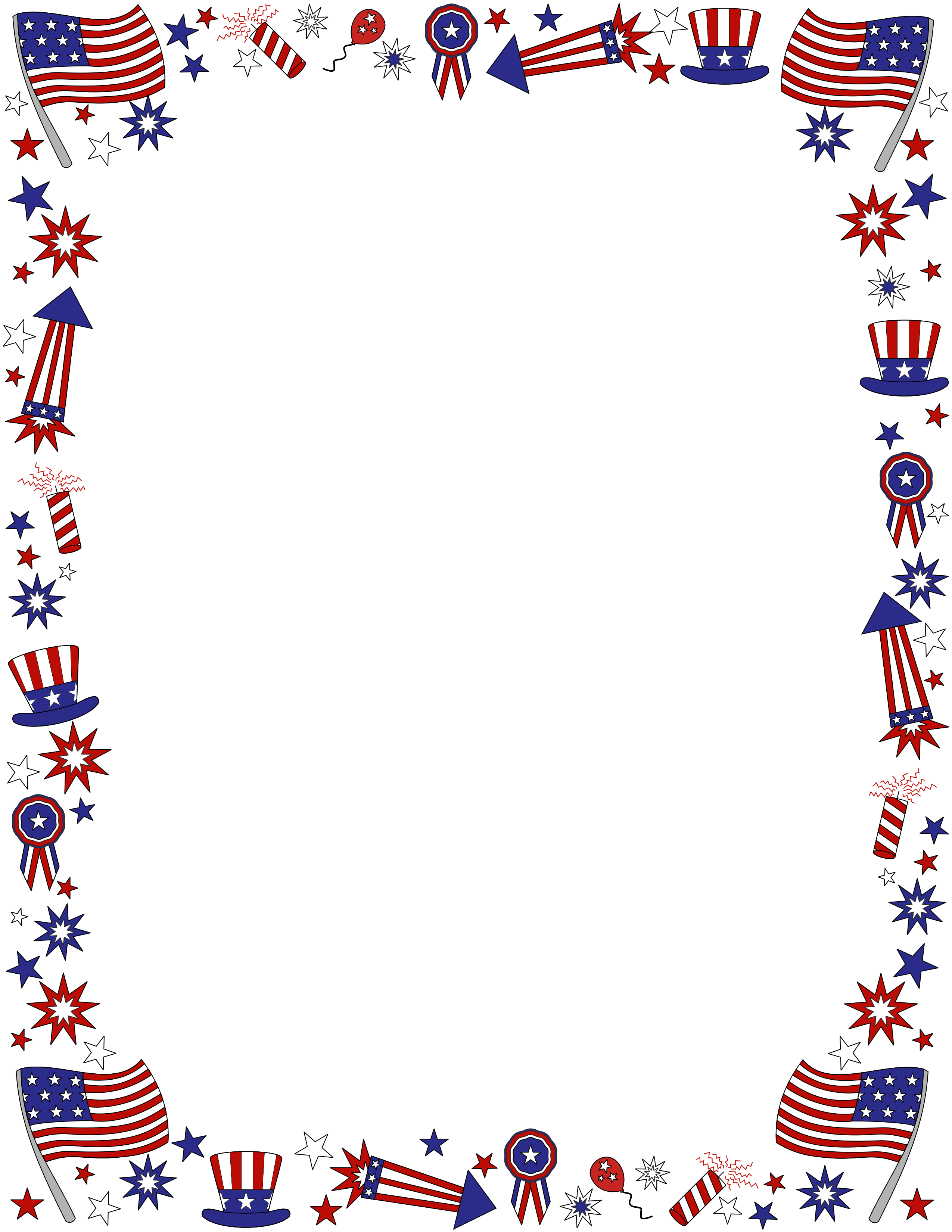 Fourth Of July Clipart Fourth Of July Border