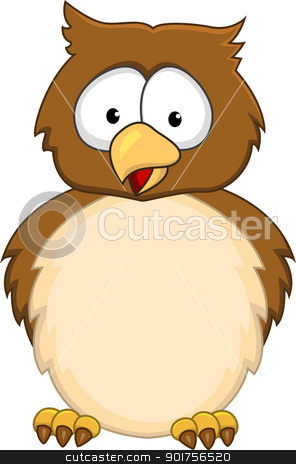 Funny Owl Cartoon Stock Vector Clipart Vector Illustration Of Funny