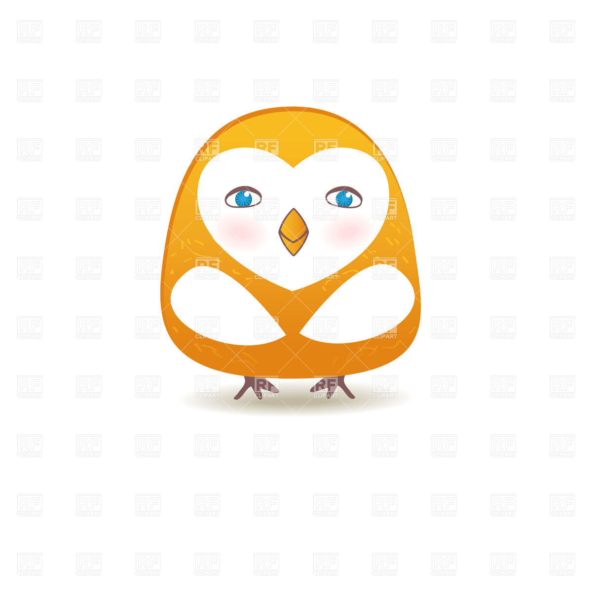 Funny Owl   Cute Bird Character 22657 Download Royalty Free Vector