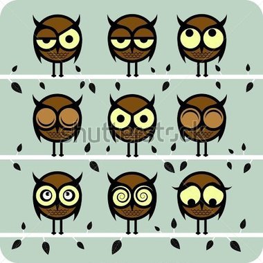 Funny Owl Vector Clipart