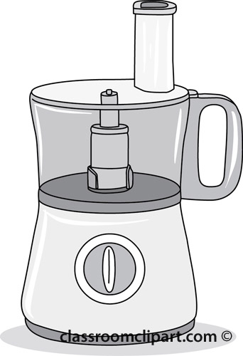 Gray And White Clipart  Food Processor Gray 717r   Classroom Clipart