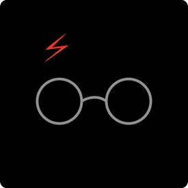 Harry Potter Lightning Bolt Glasses Silver Ring Adjustable Ring