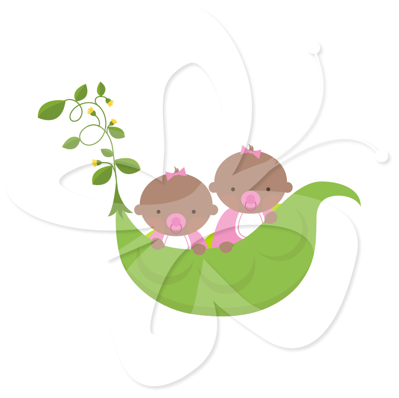Home   All Clip Art   Twins Clipart Set   Sweet Pea Babies
