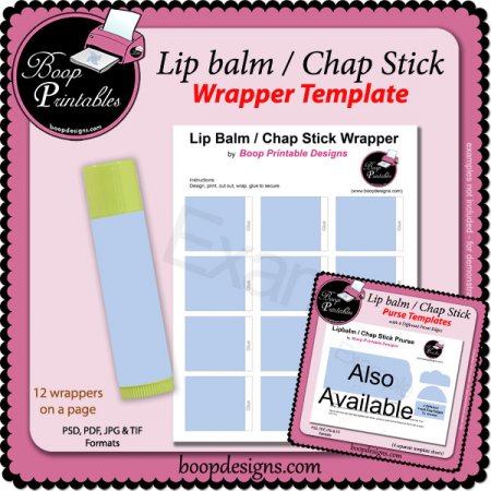 Home      Boop Printables    Lip Balm   Chap Stick Wrapper Printable