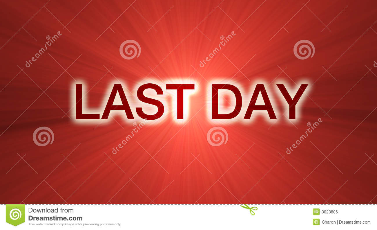 Last Day Sale Banner In Red Royalty Free Stock Image   Image  3023806