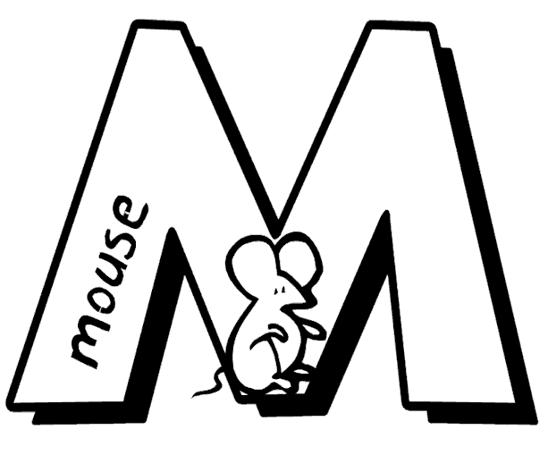 Letter M Colouring Pages