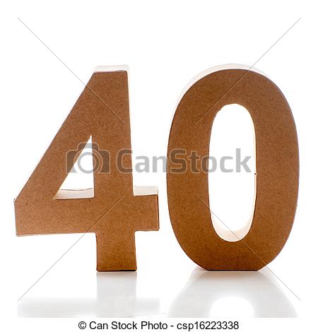 Number 40 Clipart Number 40   Csp16223338