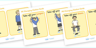 Pe Changing Clothes Cards   Pe Changing Changing Clothes