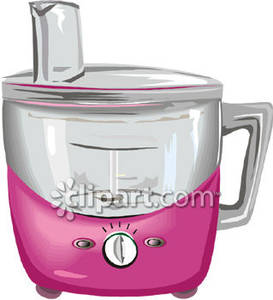 Pink Food Processor   Royalty Free Clipart Picture
