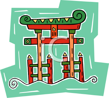 Royalty Free Japanese Architecture Clipart