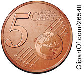 Royalty Free  Rf  5 Cent Euro Coin Clipart Illustrations Vector