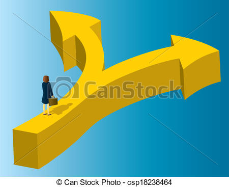 Two Paths Diverged Clipart Vector   Divergent Paths