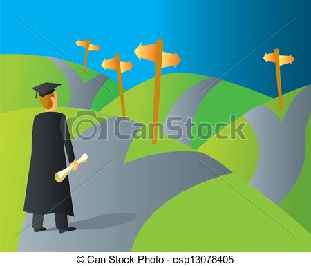 Vector   College Grad Career Paths   Stock Illustration Royalty Free