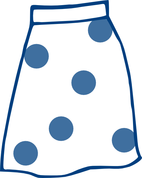 Blue Dot Skirt Clip Art At Clker Com   Vector Clip Art Online Royalty