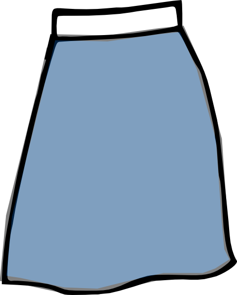 Blue Skirt Clip Art At Clker Com   Vector Clip Art Online Royalty
