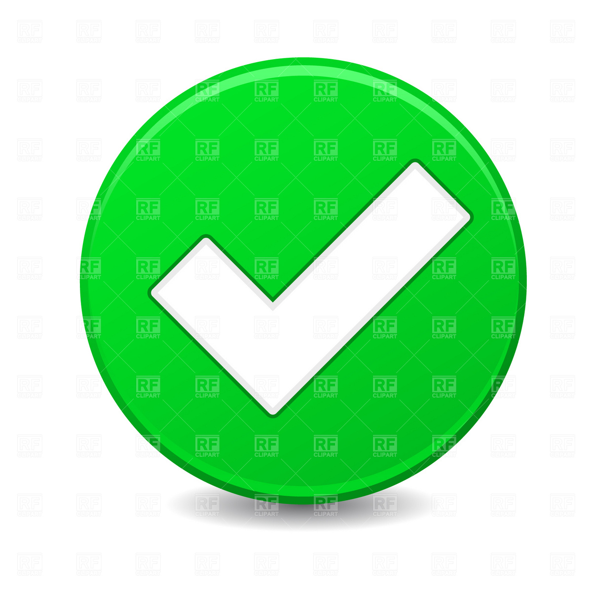 Button With Check Mark Download Royalty Free Vector Clipart  Eps